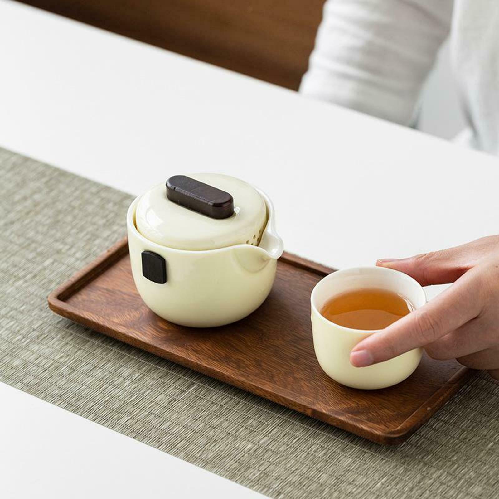 2X Wooden Large Serving Tray Rectangular Coffee Dinner Food Trays 30x12x1.2cm