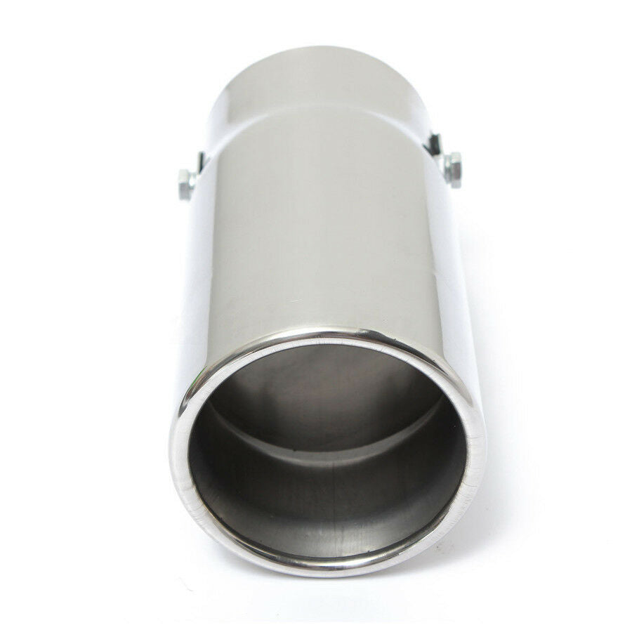Universal Chrome Stainless Steel Round Exhaust Tail Pipe Tip Muffler Car Vehicle