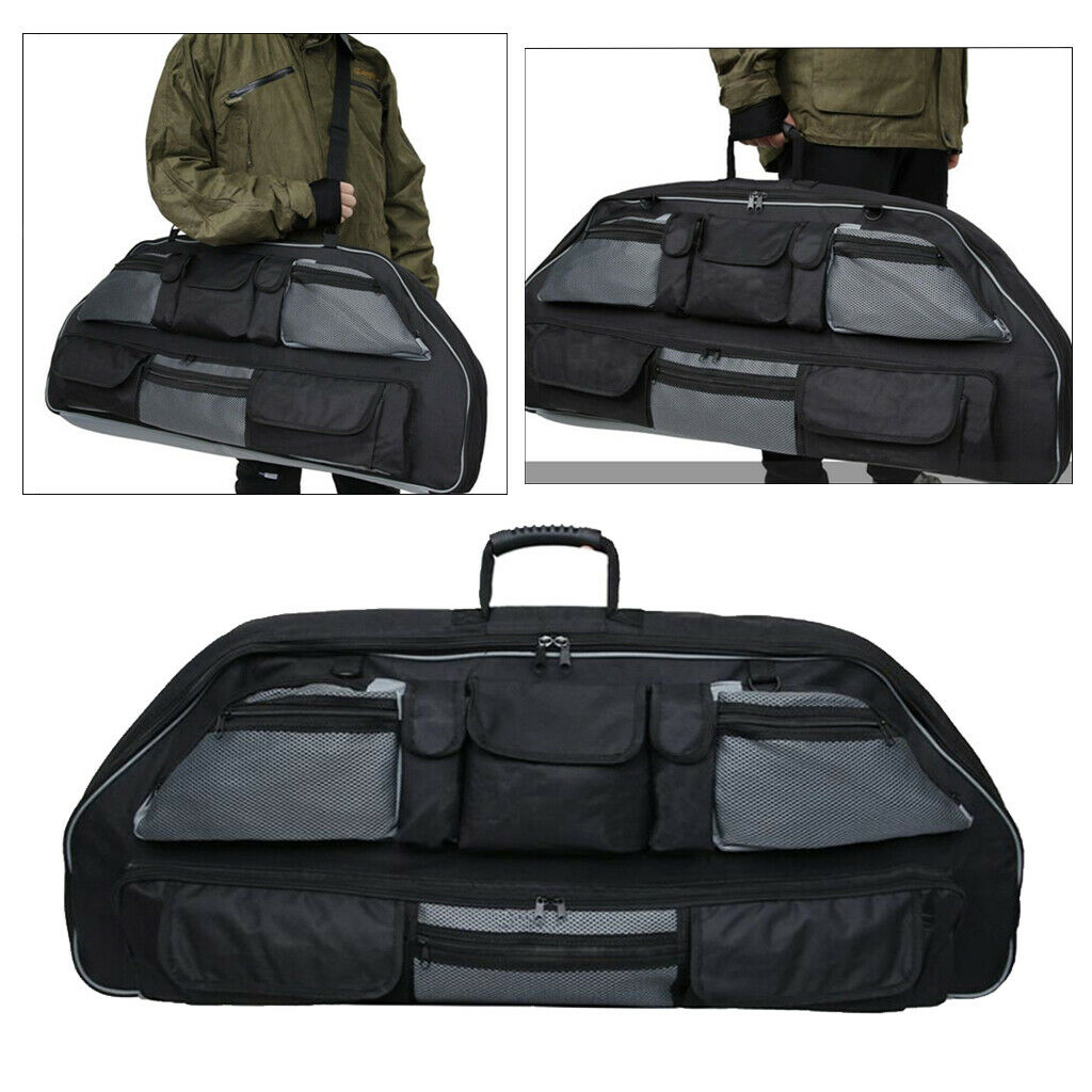 Compound Bow Case Large Bow Protective Storage Arrow Case with Extra Pockets