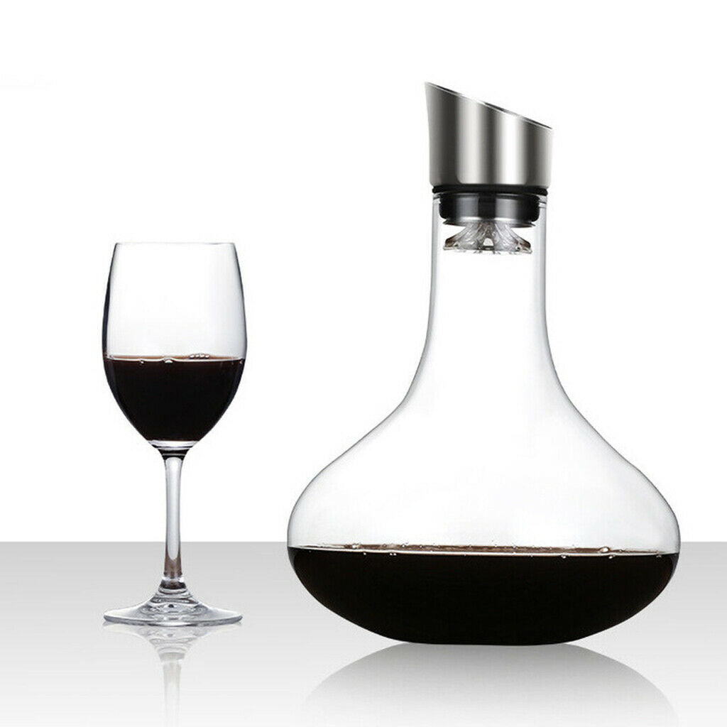 Handmade Lead-free Crystal Wine Decanter Home Drinkware Wine Breather Carafe