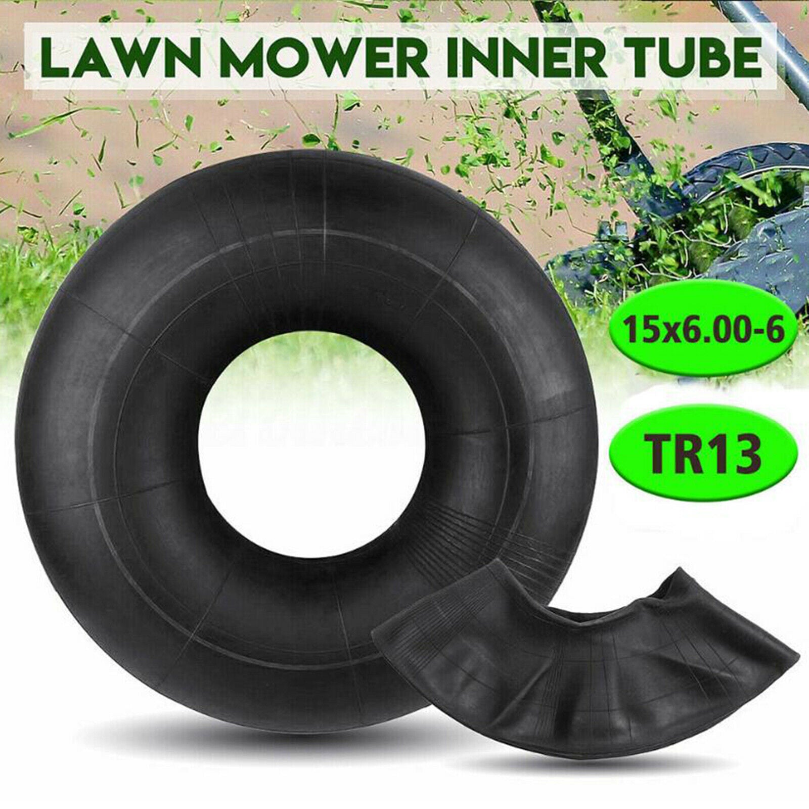 2x 15x6.00-6 Tire Inner Tube for TR13 Straight Stem Valve Lawn Mower Durable