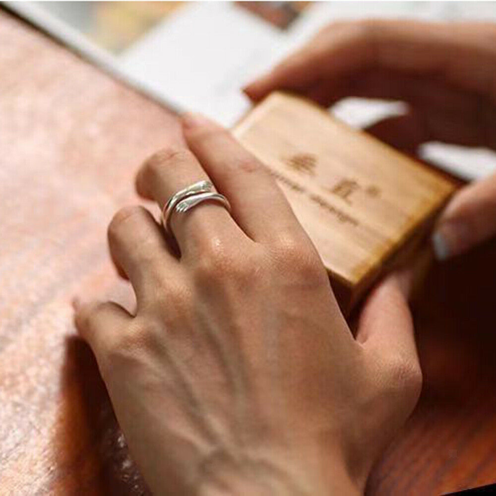 Fashion Love Hug Ring Band Fully Adjustable Size Jewelry for Men Women