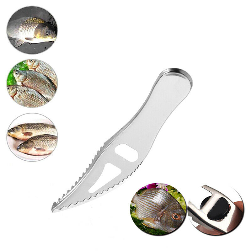 Fish Skin Scale Scraper Cleaner Stainless Steel Peeler Scaler Remover Cle.l8