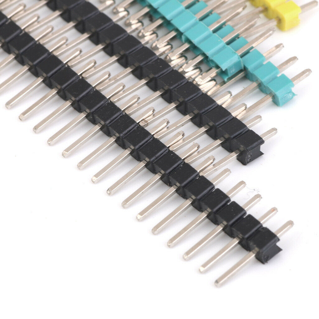 40pin Males Single Row Row Pins 2.54mm Pitch 12pcs Multicolor