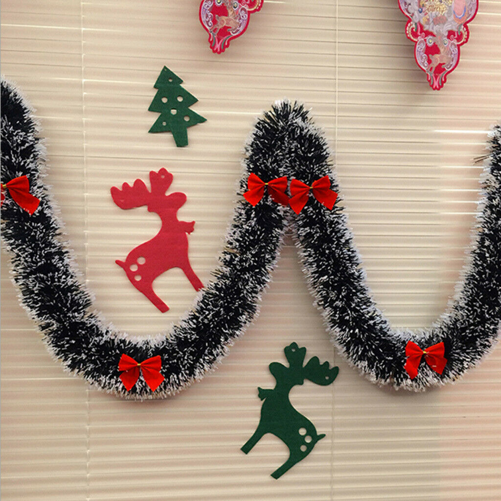 Christmas Garland Party Pine Tree Green Ribbon   Ornament Decorations-01