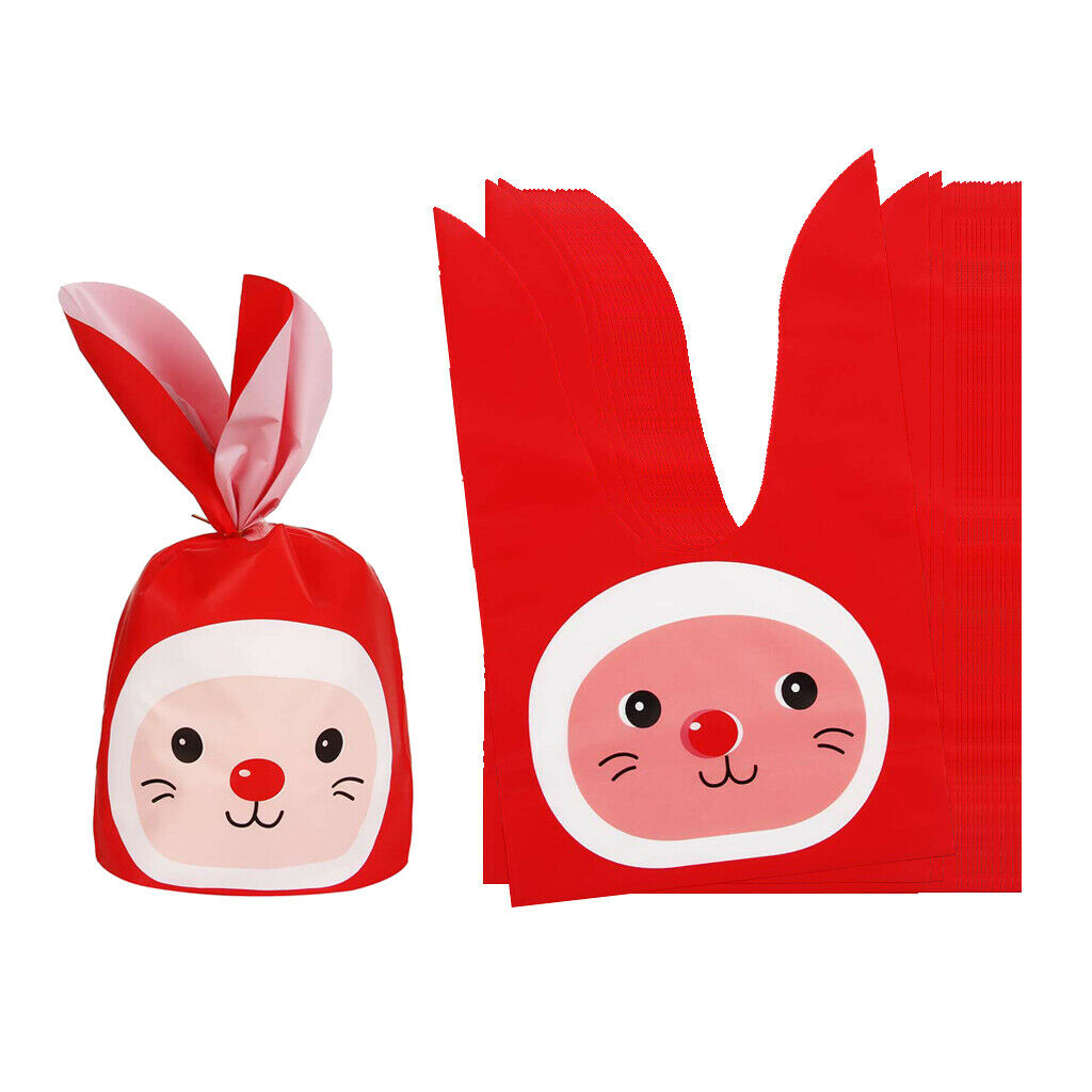 50 Pieces Cute Rabbit Gift Treat Bags Baby Shower Kids Party Christmas Favor Bag