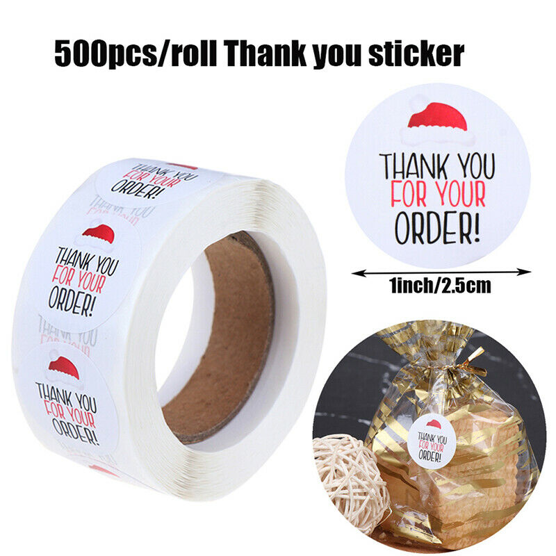Round Paper Adhesive Stickers Thank You Stickers Baking Seal Label Sticke.l8
