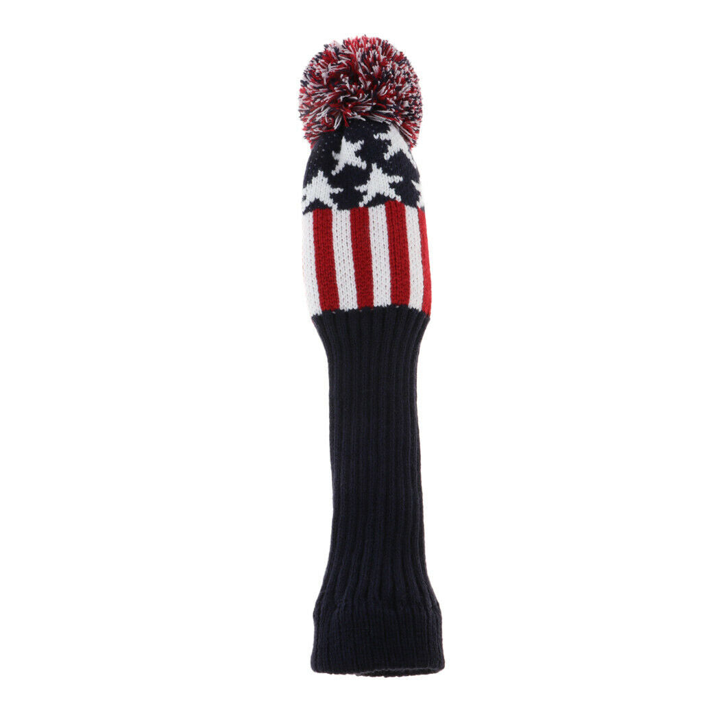 Red Golf Driver Head Covers Red 1Pcs Knit Pom Headcovers for Fairway Wood