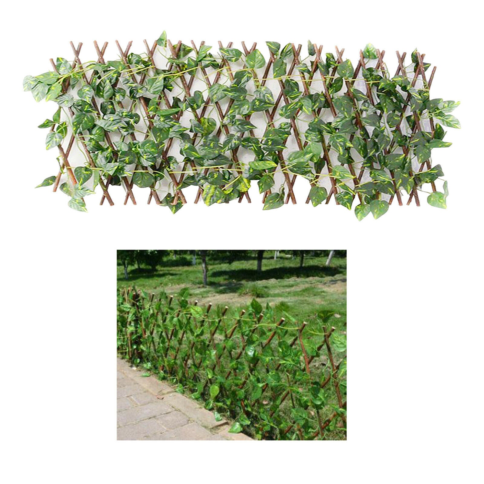 Garden Fence Walls Screen Ivy Vines for Home Garden Backyard Outdoor Decor