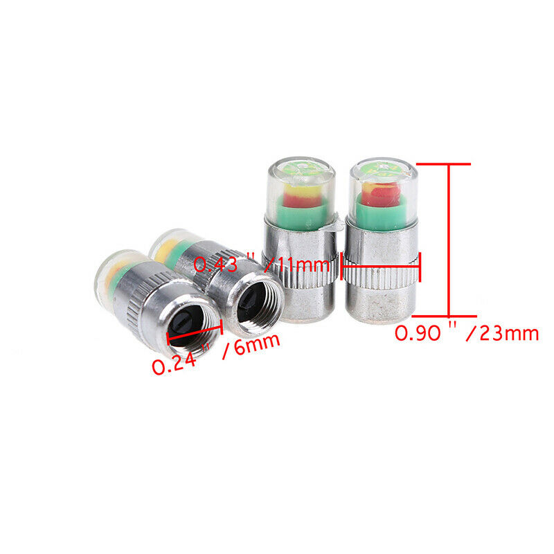 4pcs Car Tyre Stem Valve Caps Decor Cover Wheel Pressure Tire Air Sensor Dust