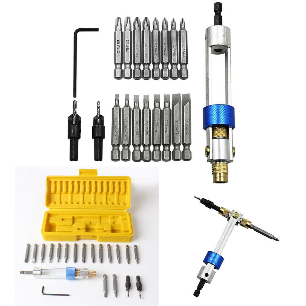 20Pcs Half Times Drill Kit 20 Drill Driver Countersink Bits Self-locking