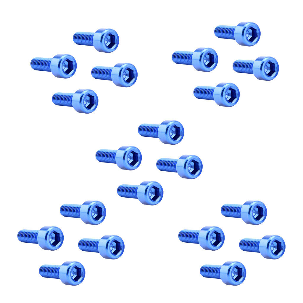 20pcs Lightweight Aluminum Alloy Bike Water Bottle Cage Holder Bolts Screws