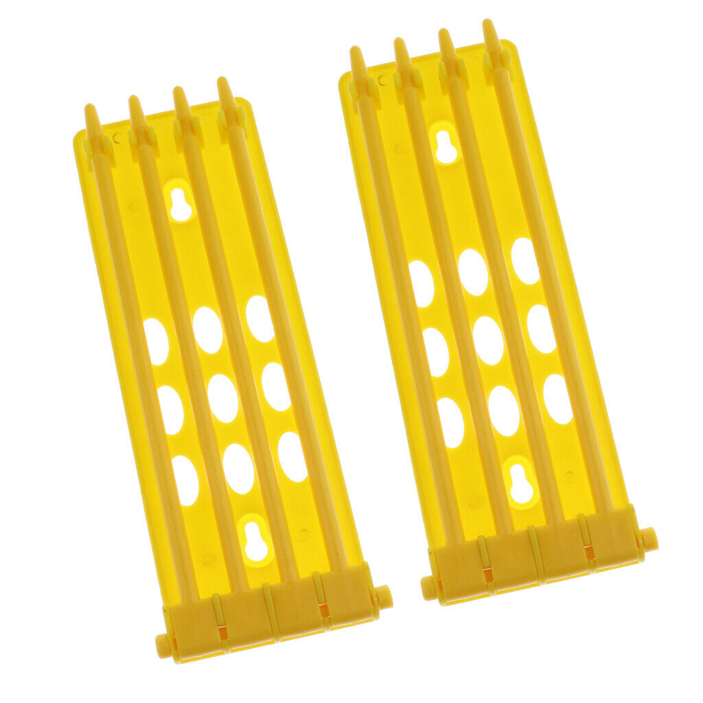 2x Racing Pigeon Foot Place Pigeon Leg  Holder Bands Rack Frame Yellow