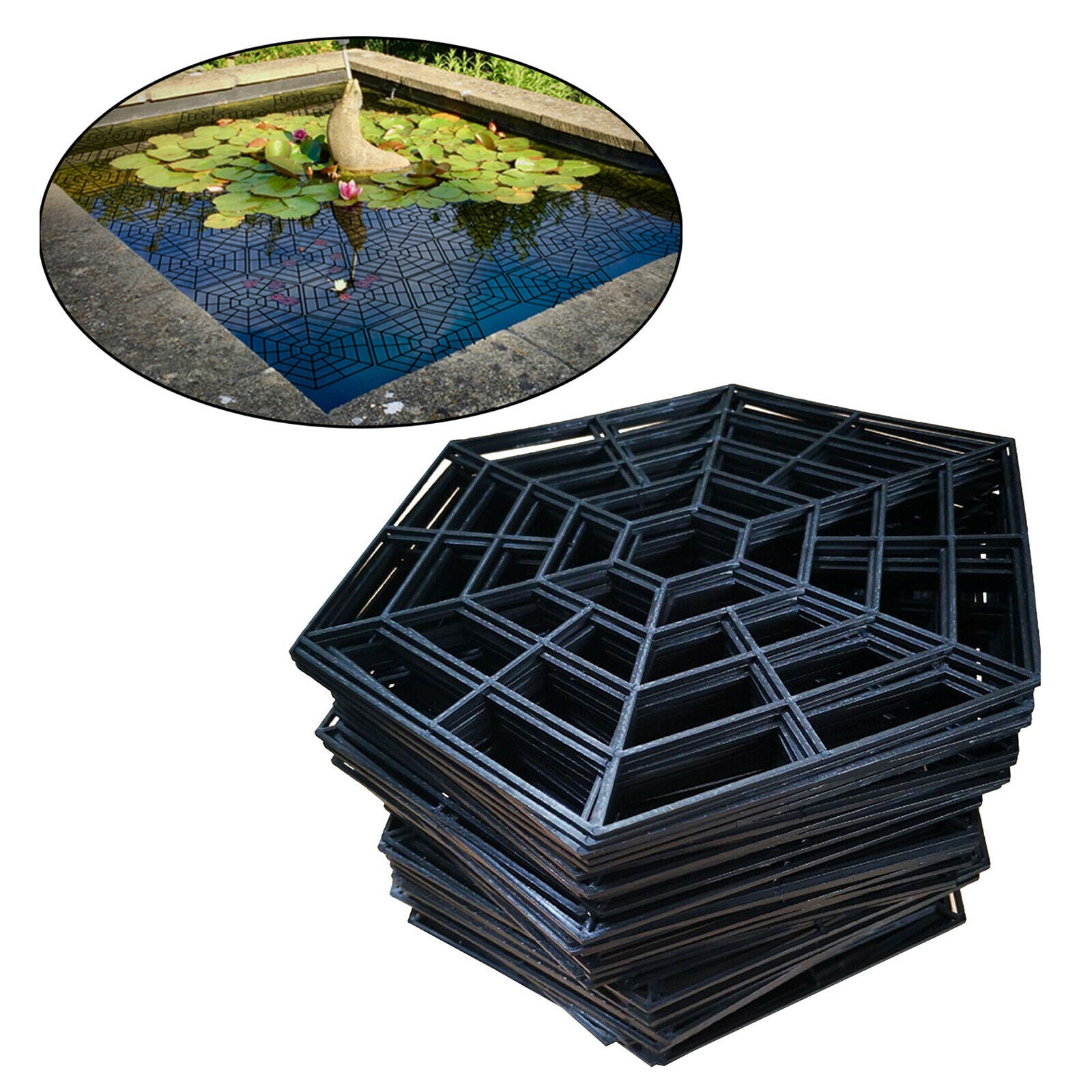 20/Set Plastic Fish Guard Grid Protective Guard Netting Pond Protector Cover