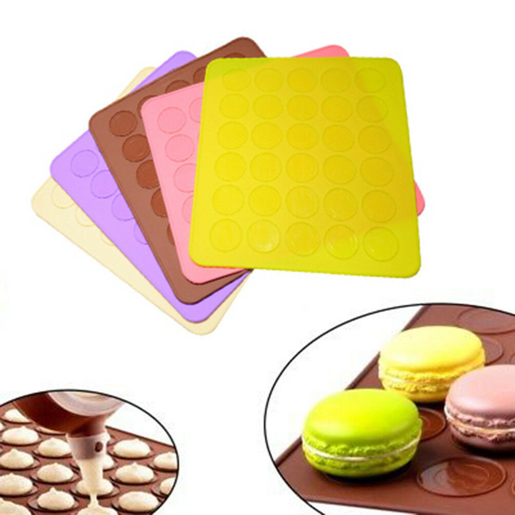 30-cavity Silicone Pastry Cake Macaron Macaroon Oven Baking Mould Sheet M.l8