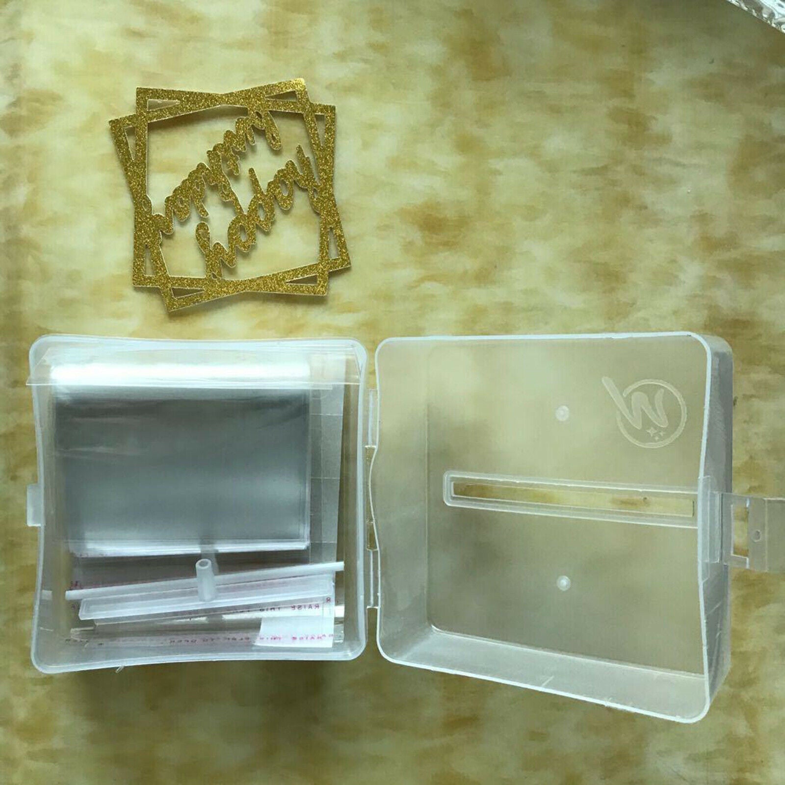 Clear Pulling Money Box 20 Transparent Bag Connected Pockets for Cake Decor
