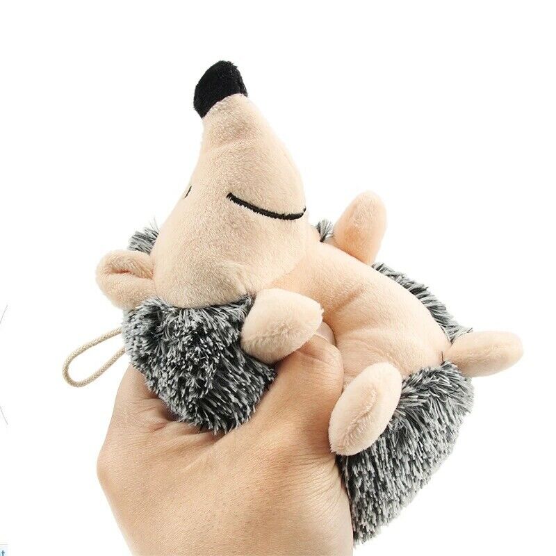 2Pcs Hedgehog Soft Plush Dog Toys Small/Large Dogs Interactive /Squeaky SounE5M2