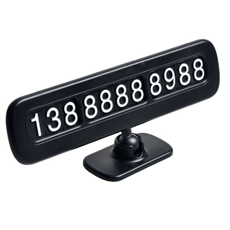 1PC Rotatable Temporary Parking Plate Phone Number Notice Card Hidden Style