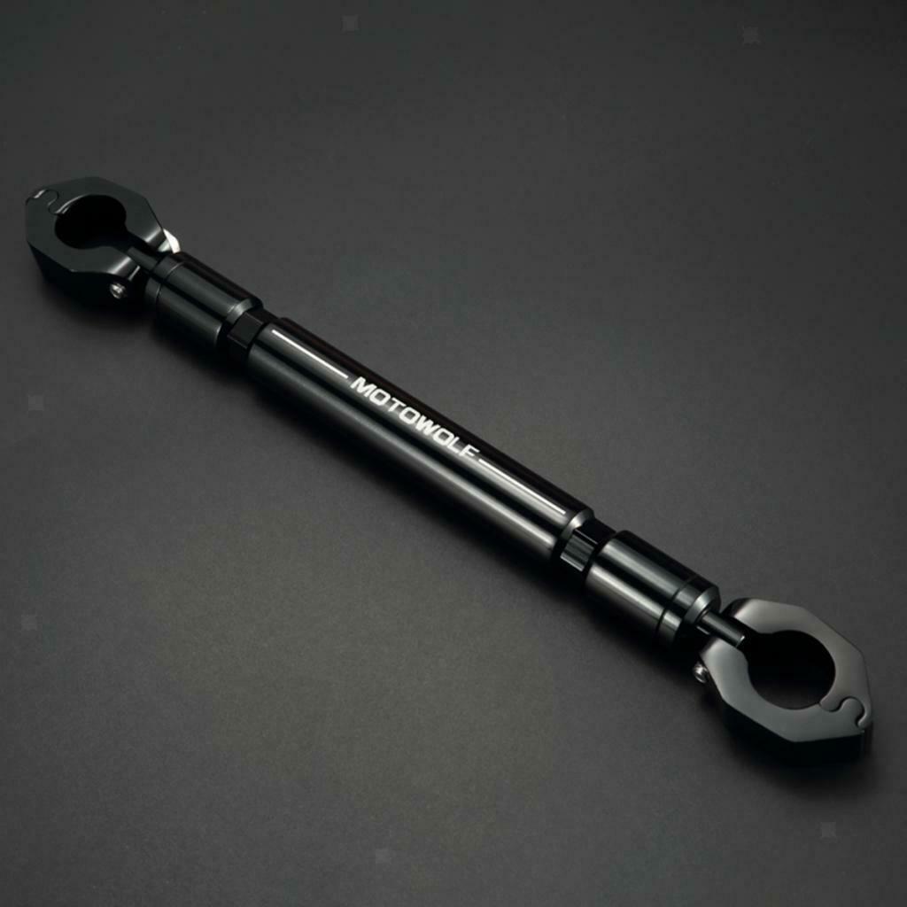 Motorbike 22mm 7/8" Handlebar Cross Bar Steering Wheel Strength Lever Black