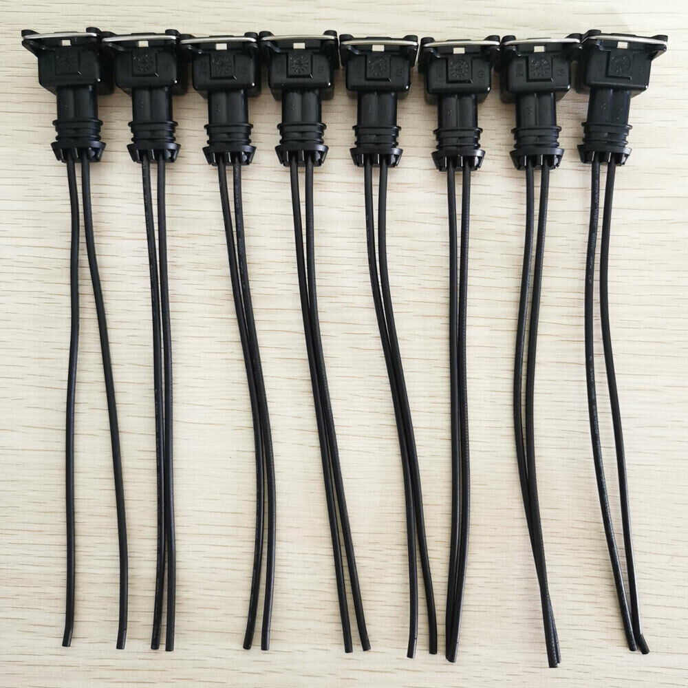 8 pcs fuel injector connector wiring plugs clips for EV1 OBD1 pigtail cut splice