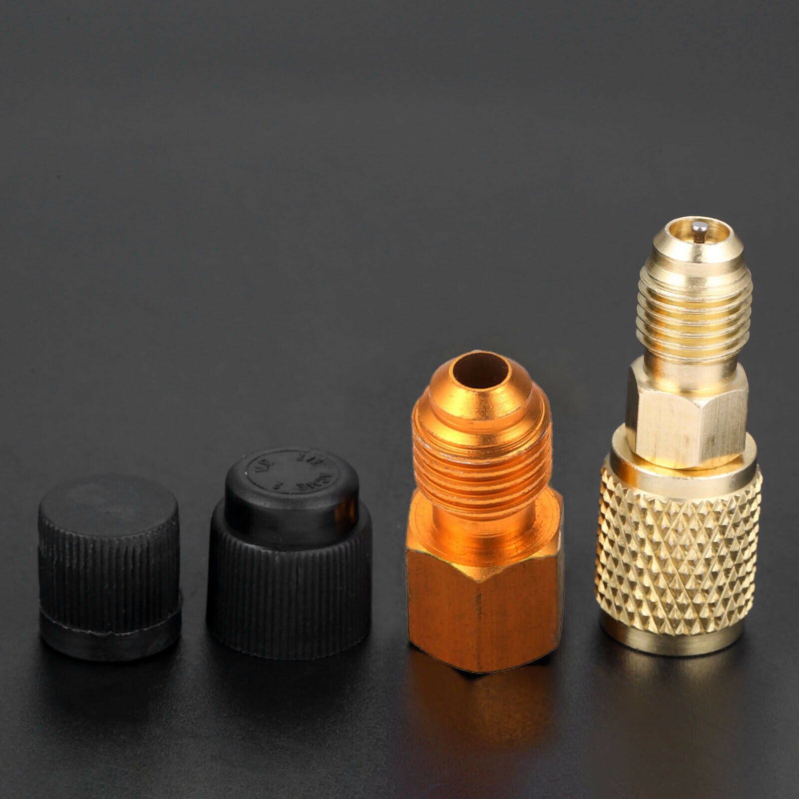 5Pcs R-1234yf Can Tap Kit 1/2" ACME LH Female  1/4" SAE  For a R134a Hose Alloy