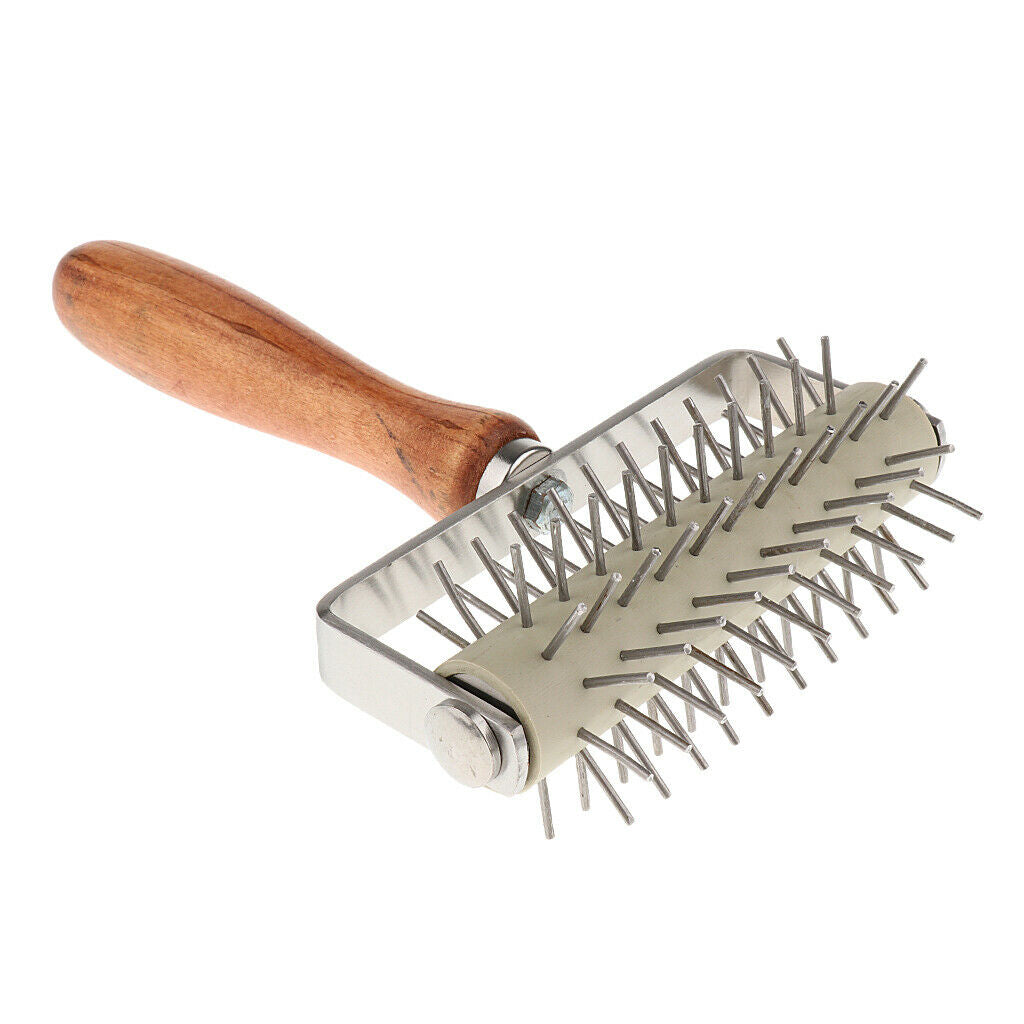 Docker Cutter Stainless Steel + Wood Docker Laminating Ruffle Roller