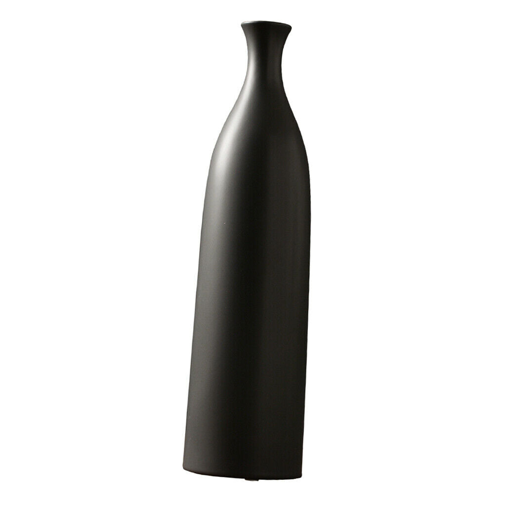 Modern Ceramic Flower Vase Centerpieces Office Living Room Decor Black L