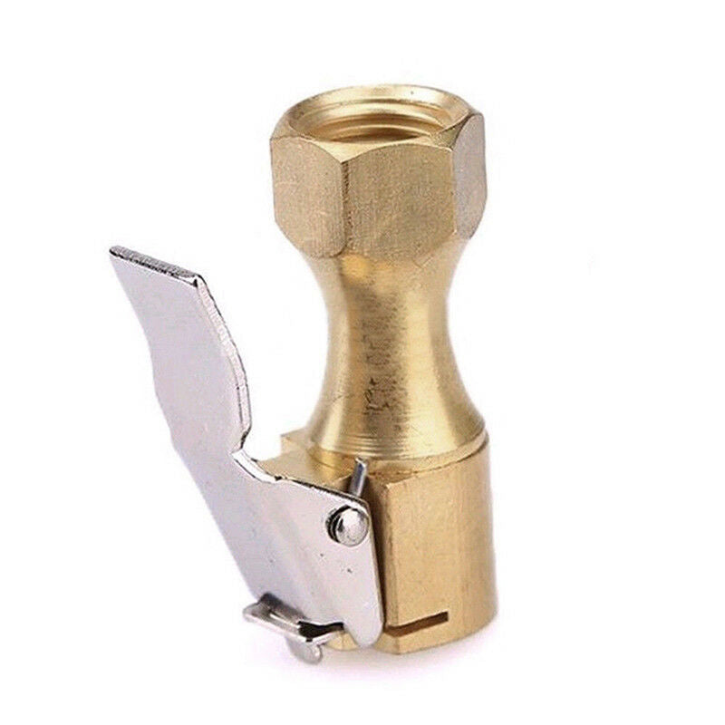Straight Brass Car Tire Inflator Valve Stem Connector Air Chuck Lock On Cl.l8