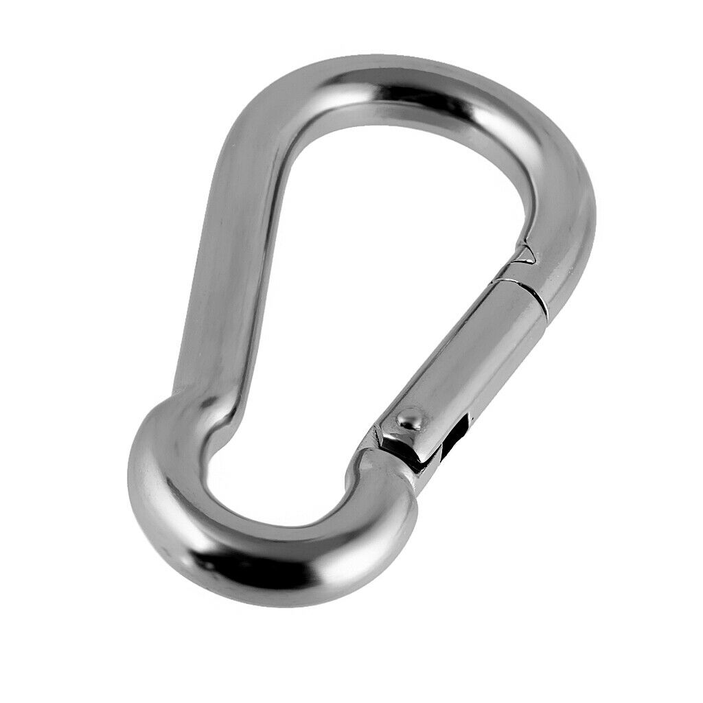 2X Camping Climbing 304 Stainless Carabiner Clip Snap Hook Quick Hitch-7