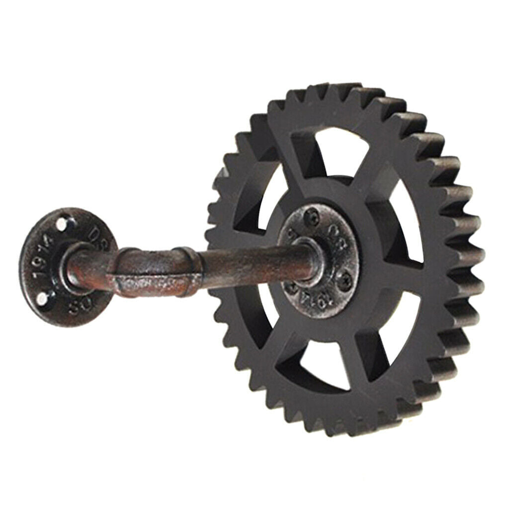 Multifunction Iron Pipe Shelf Rack Towel Hook Hanger Wall Decor Ornament