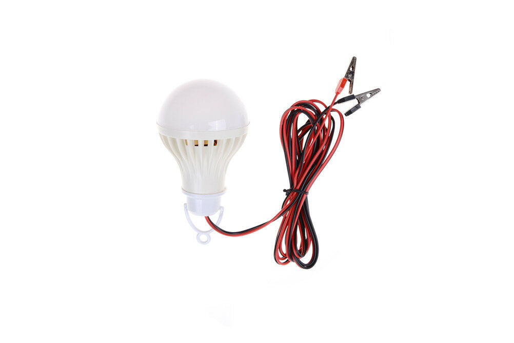 12V 5W LED bulb camping solar hunting emergency portable clip lamp Light J ul Qx