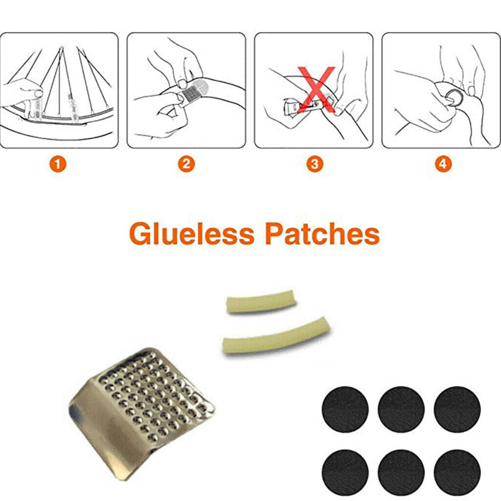 Bike Tire Tools Kit Patches Portable with Carrying Bag for
