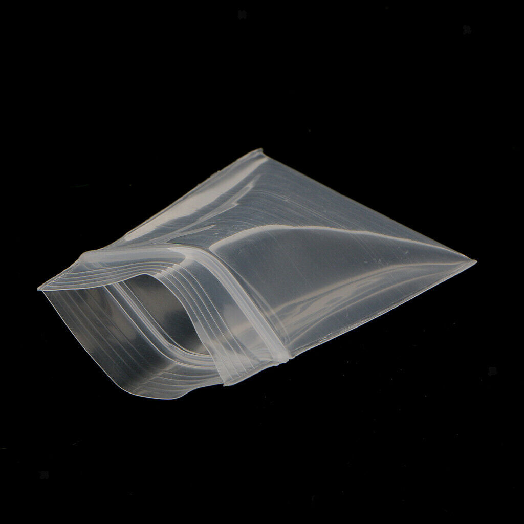 Pack of 200 - 2.5x2.8cm & 3x4cm, 4 Mil Zipper Reclosable Plastic Bags