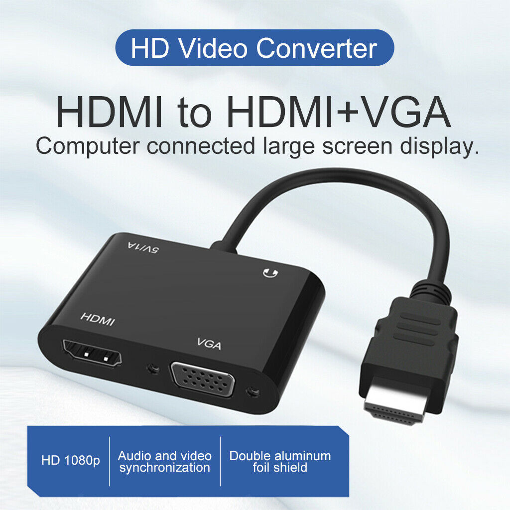 Male to VGA Female Video Cable Cord Converter Adapter 1080P For TV Monitor
