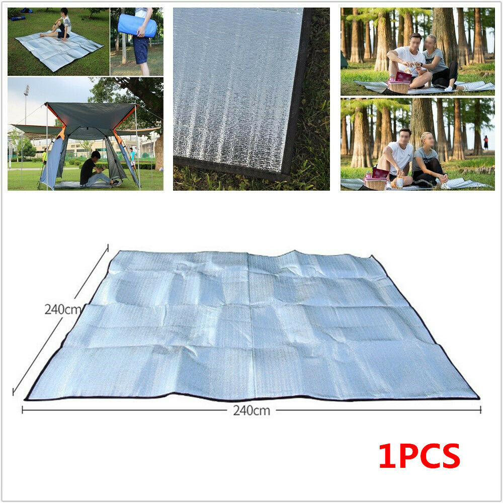 2.4*2.4M Outdoor Aluminum Film Waterproof Moistureproof Mat Lawn Cushion Camping
