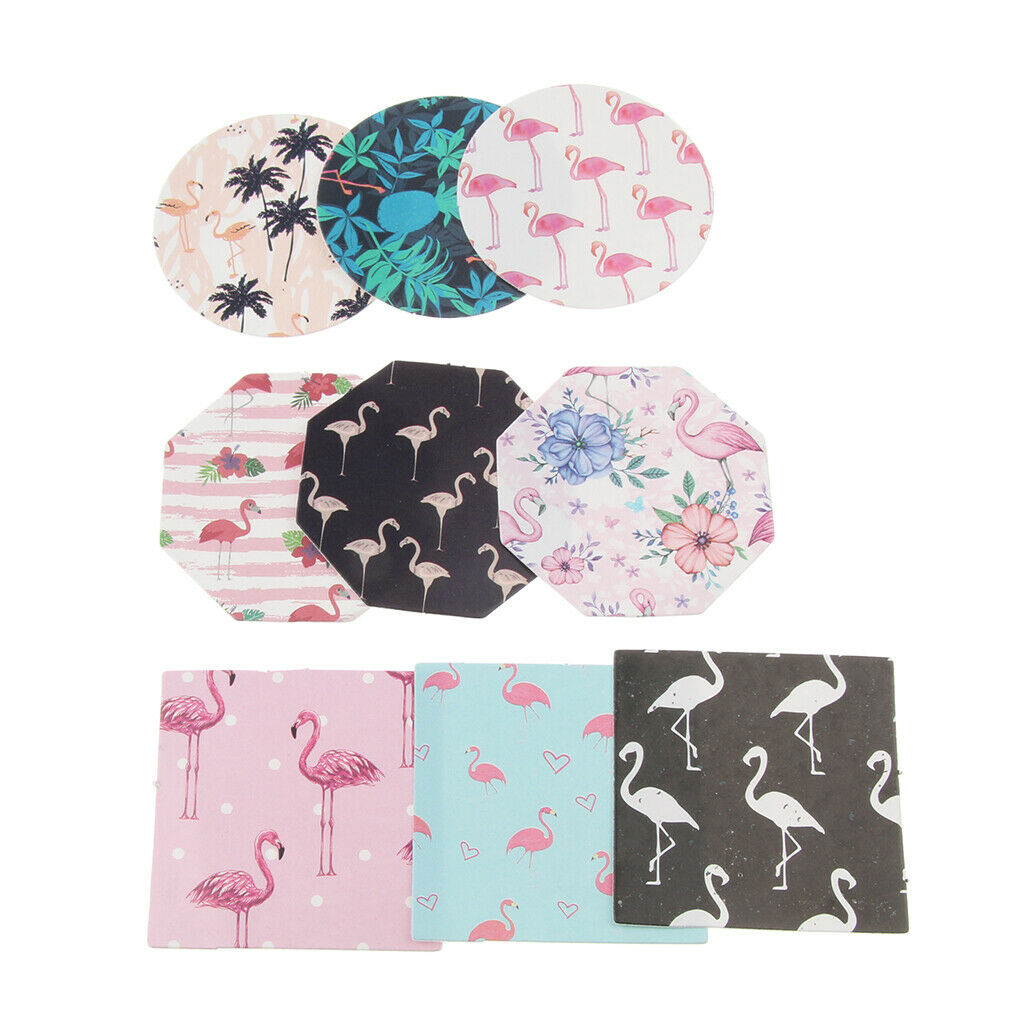 2 Pcs Flamingo Stickers Pad Adhesive Paper DIY Decoration 40mm Random Color