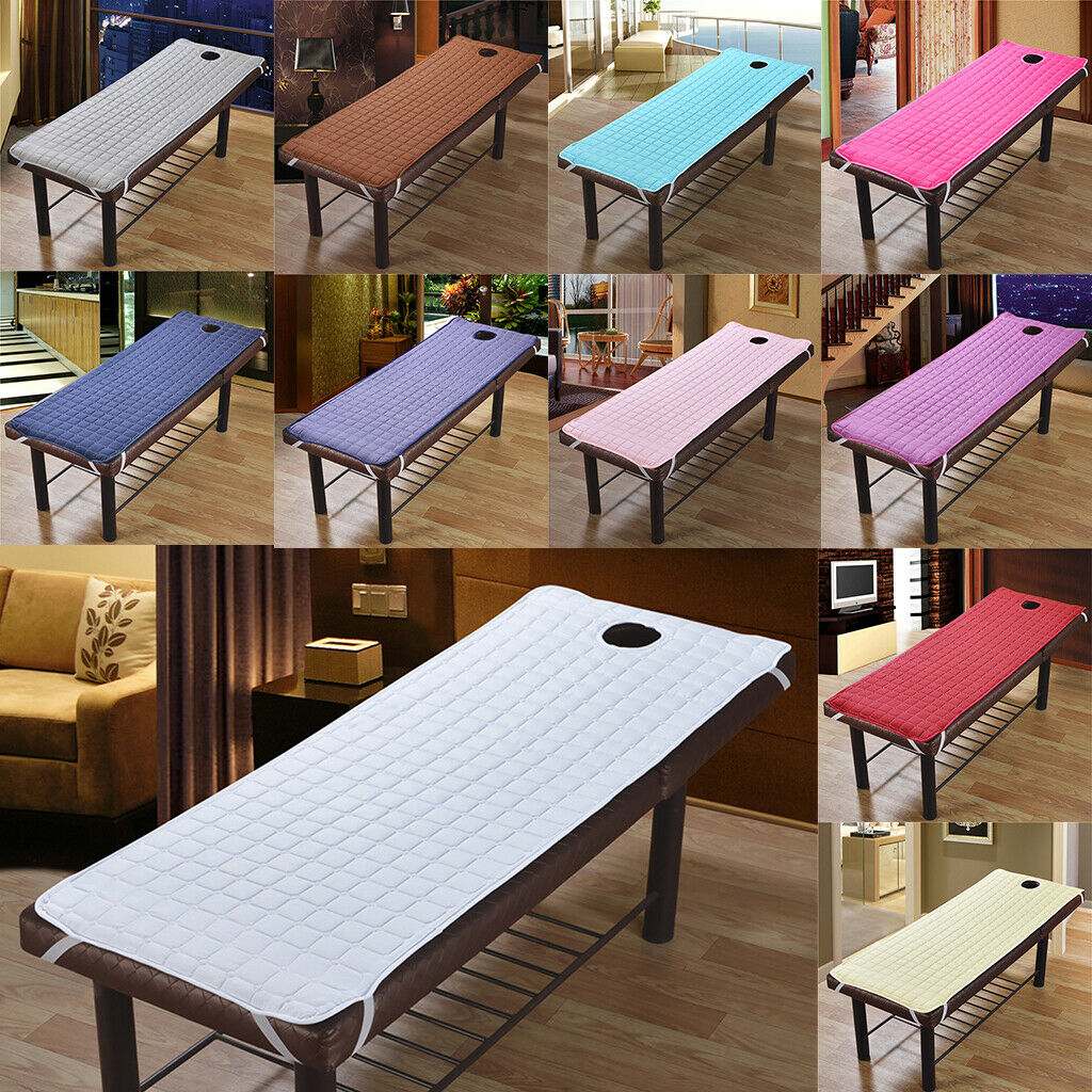 2pcs Anti-slip Massage Table Mattress Cosmetic Bed Sheet Pad 185x70cm White