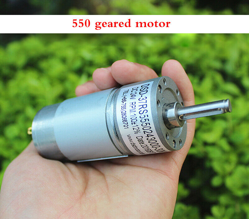 1pcs DC 24V 200rpm geared motor 550/555 DC motor metal gear reducer box