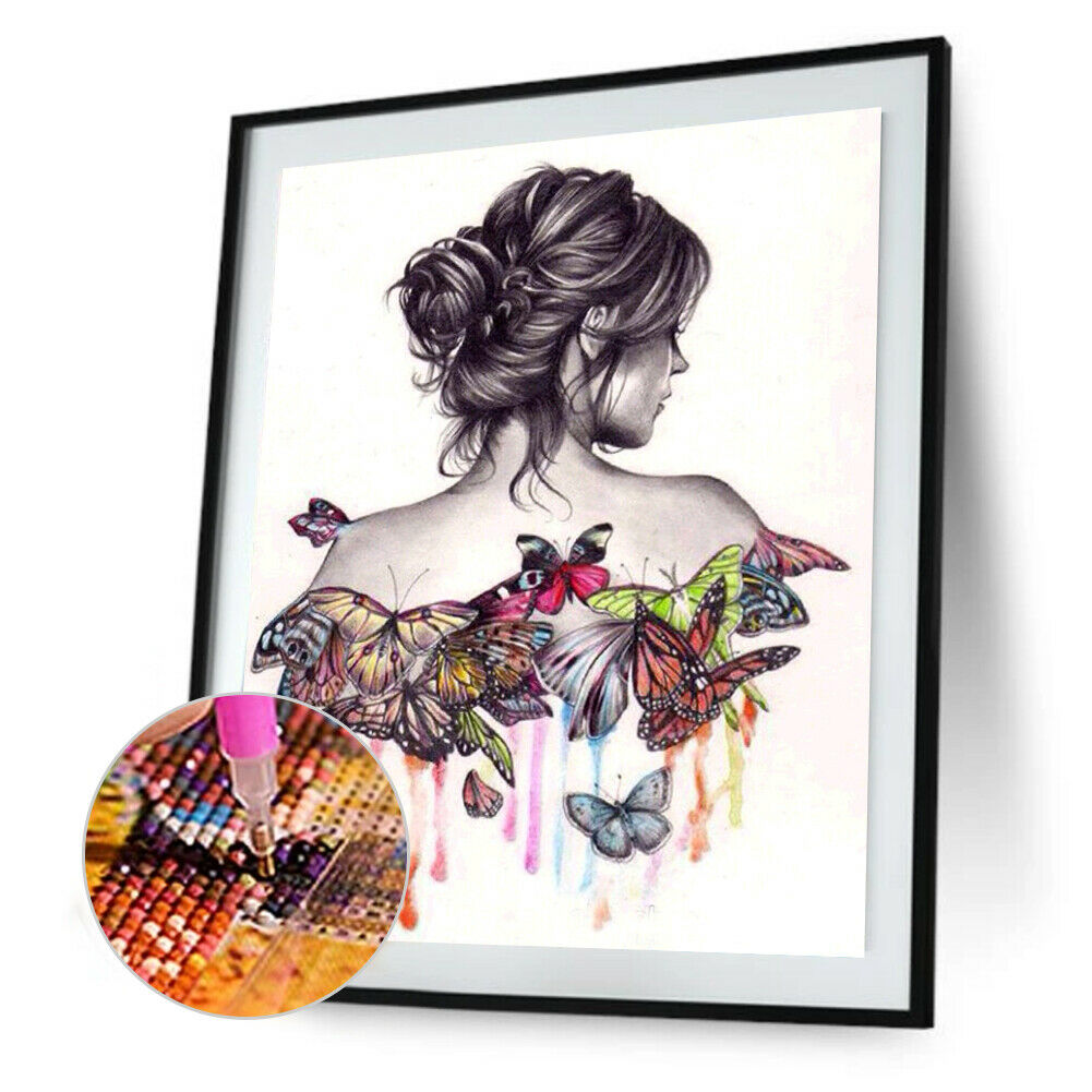 5D DIY Woman Back Full Square Drill Diamond Painting Needlework Decor Gifts @