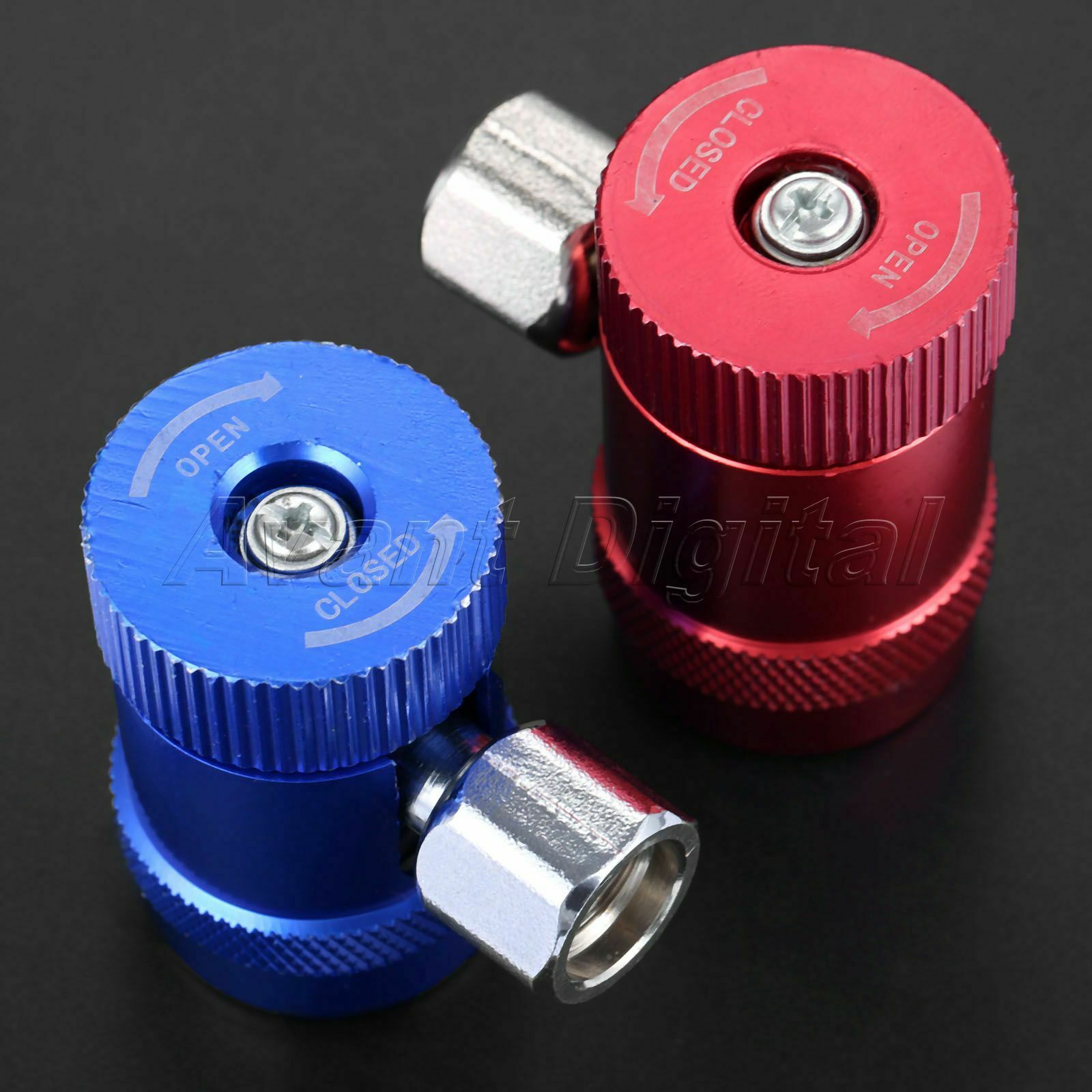 Pair  Quick Coupler High Low Side R1234YF A/C Air Conditioning Connector Adapter
