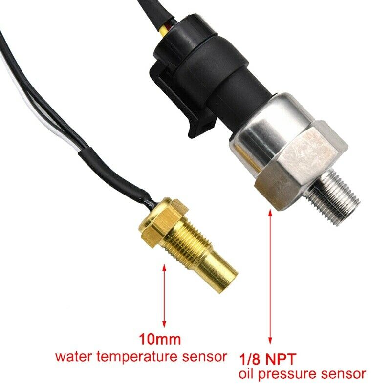 4in 1 LCD Multifunction Car Digital Water Temp Oil Pressure Fuel Gauge VoltmT7L8