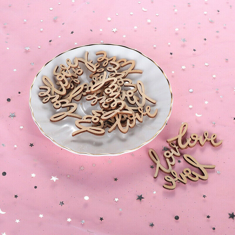 18pcs 55mm Rustic Wooden Love Letters Shabby Chic Craft Scrapbook Decorat.l8