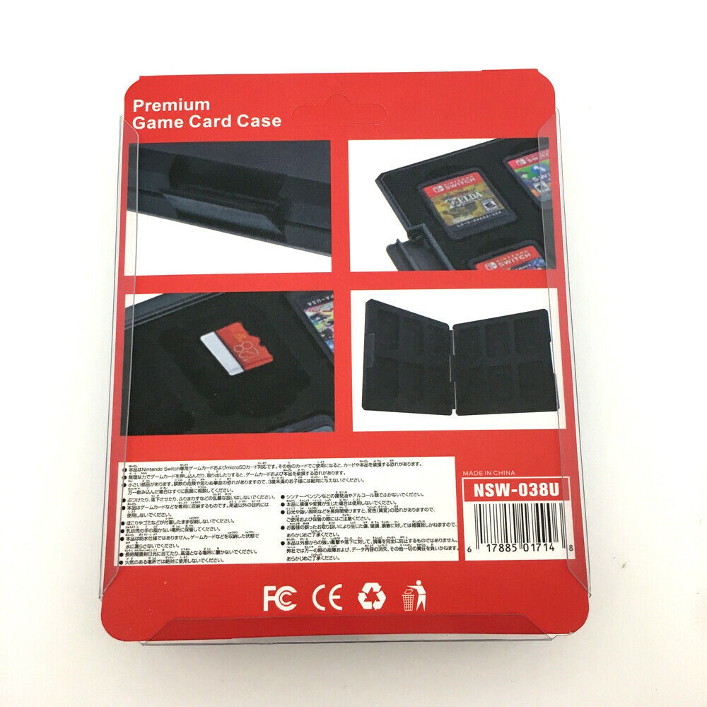Blue Zelda 12 in 1 Portable Game Card Storage Case box for Nintendo Switch NS