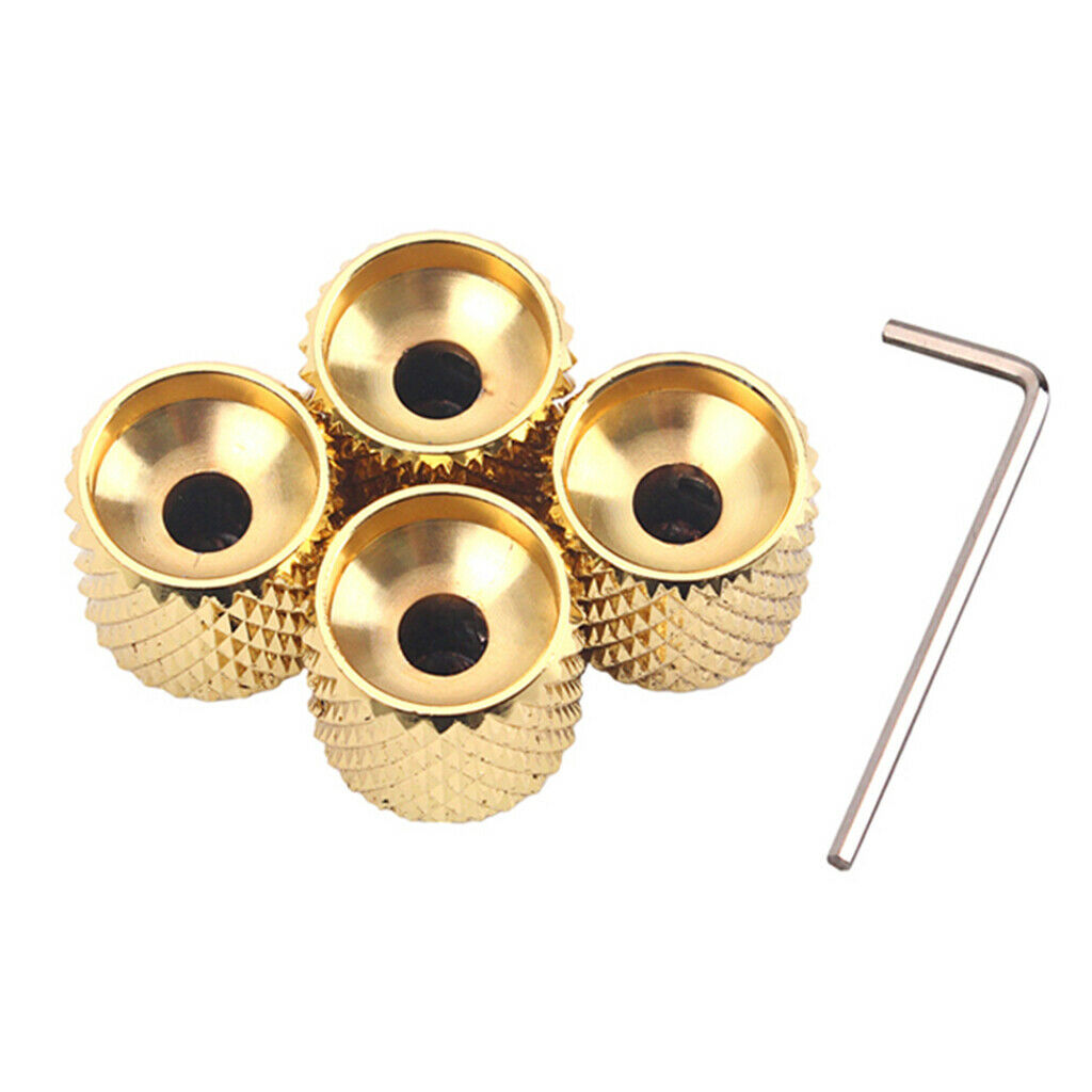 4x Metal Dome Control Knobs for Guitar Parts Accessories