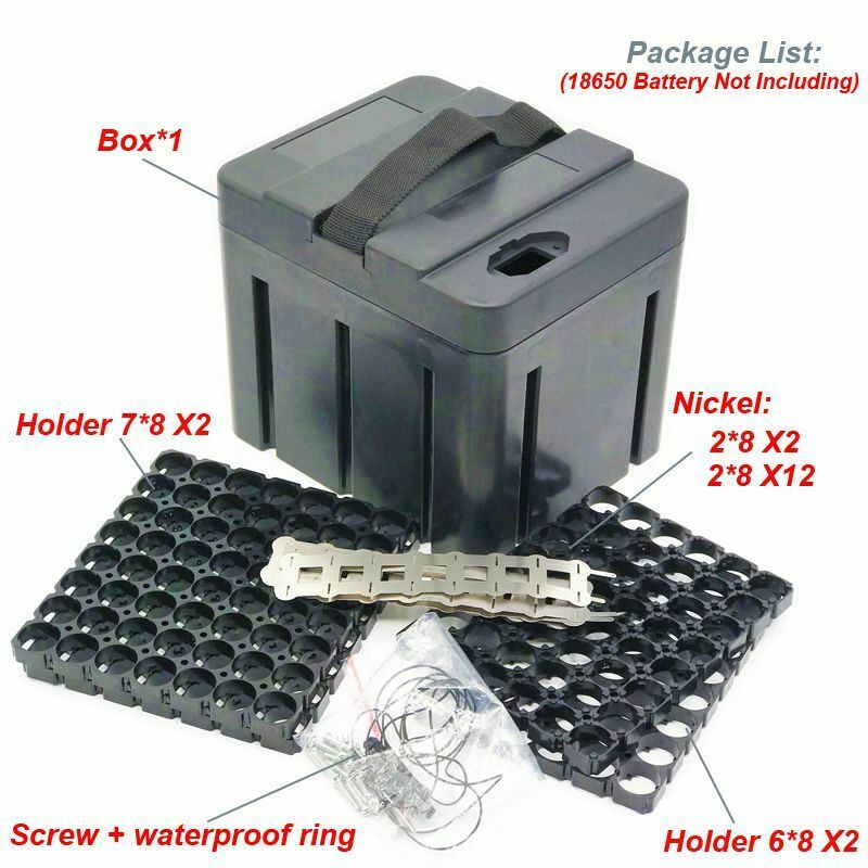 48V 13S 8P Li-ion Battery Pack Storage Case + Bracket +Nickel for E-bike Battery