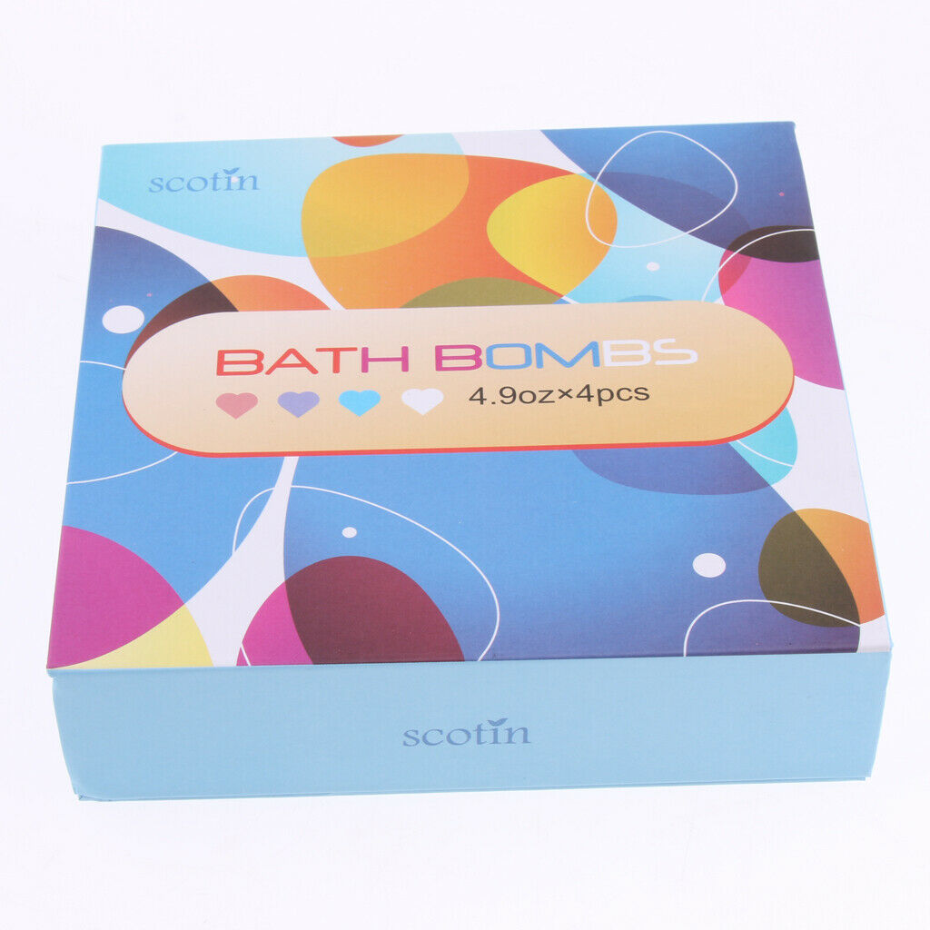 4 Pieces Essential Oil Aroma Bath Salts Balls, Handmade Natural Scented, Body