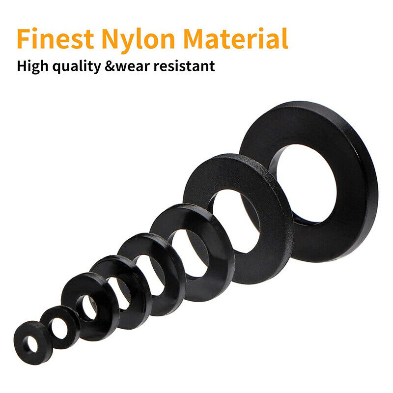M2-M10 Nylon Plastic Gasket Washer Washer Insulation Flat Washer 500Pcs