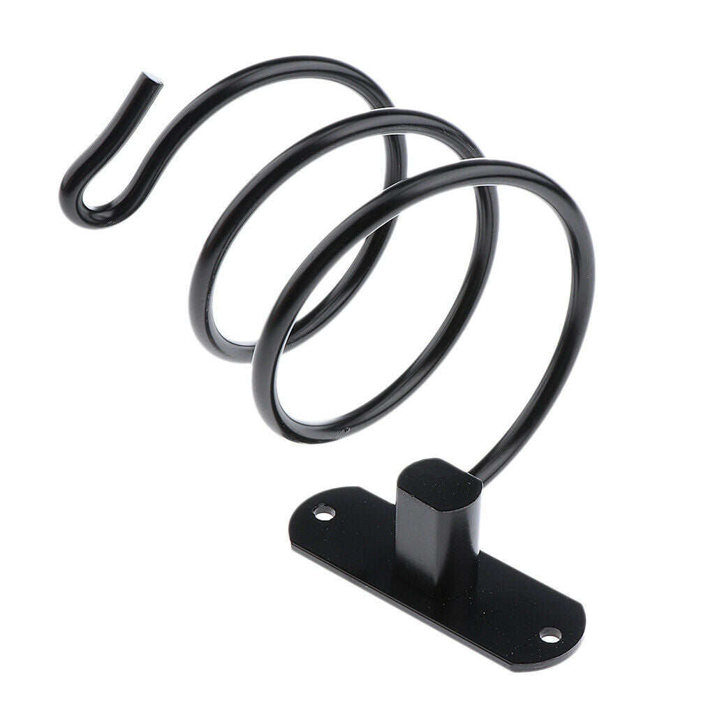 Hair Dryer Holder Aluminum Towel Drain Rack Bathroom Antirust Shelf Black