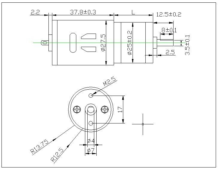 JGA25-385 Electric Geared Speed Reduce Motor DC 24V 76RPM 4mm Diameter Shaft