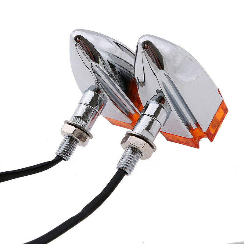 Turn Signal Lights Indicator Amber Lamp Waterproof Universal Fit Motorcycle ATV